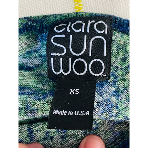 Clara Sun Woo Oversized Snake Print Dolman Top Womens XS Boxy Maximalist Chic - Picture 10 of 11